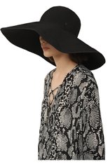 Женская шляпа с широкими полями SHAN черного цвета, арт. 0550-07 | Фото 2 (Материал: Текстиль, Синтетический материал)