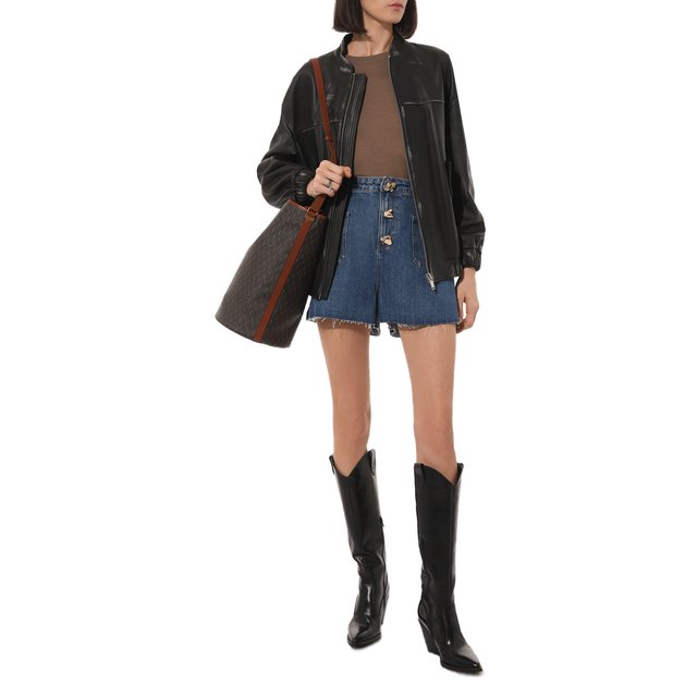 фото Джинсовые шорты self-portrait