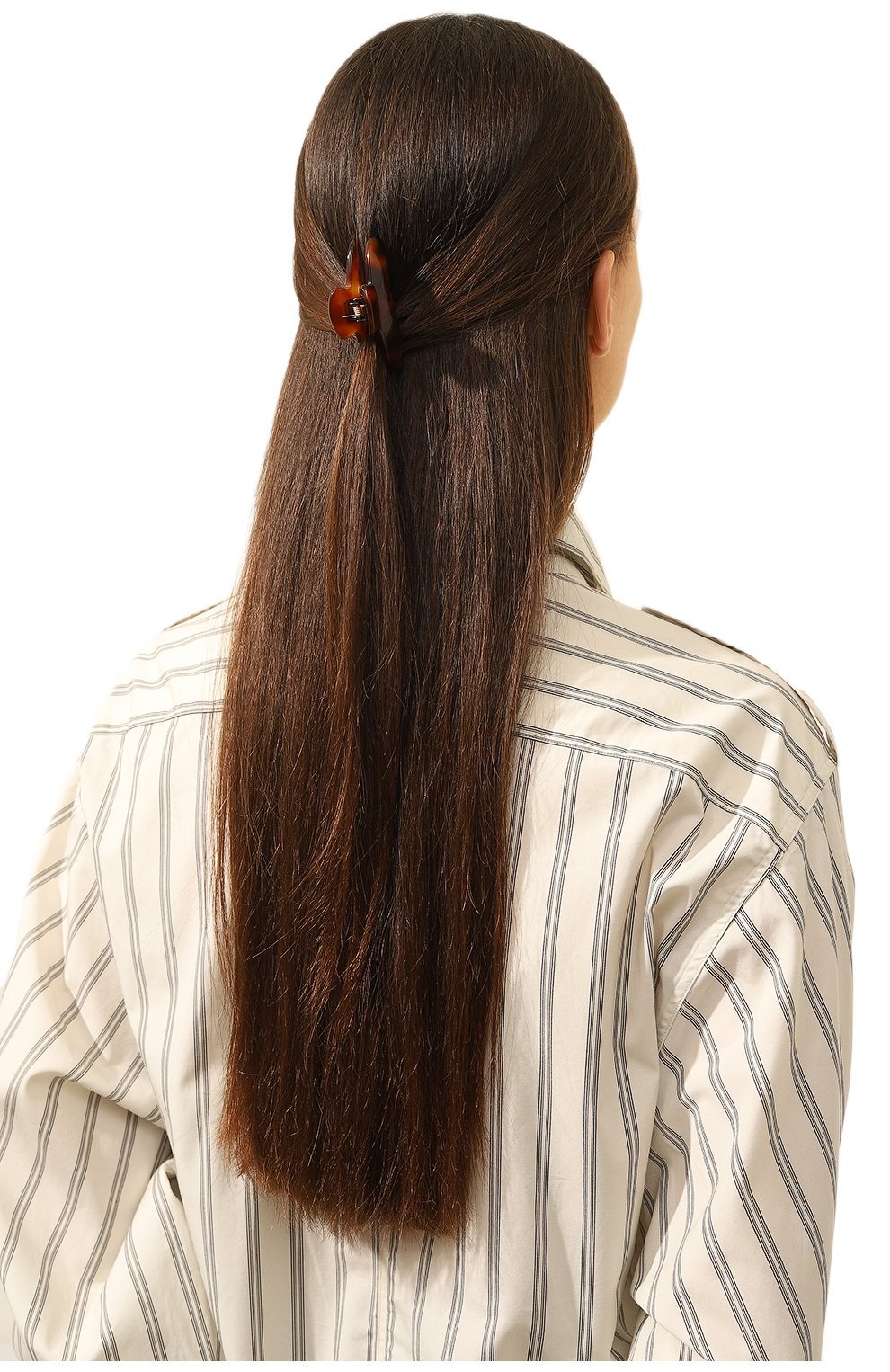Женская заколка для волос ALEXANDRE DE PARIS коричневого цвета, арт. ACCS-7704 E | Фото 2 (Материал: Синтетический материал)