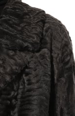 Женская шуба из меха ягненка VM серого цвета, арт. Joe C | Фото 5 (Женское Кросс-КТ: Мех; Материал внешний: Овчина, Натуральный мех; Рукава: Длинные; Стили: Гламурный; Длина (верхняя одежда): До середины бедра)