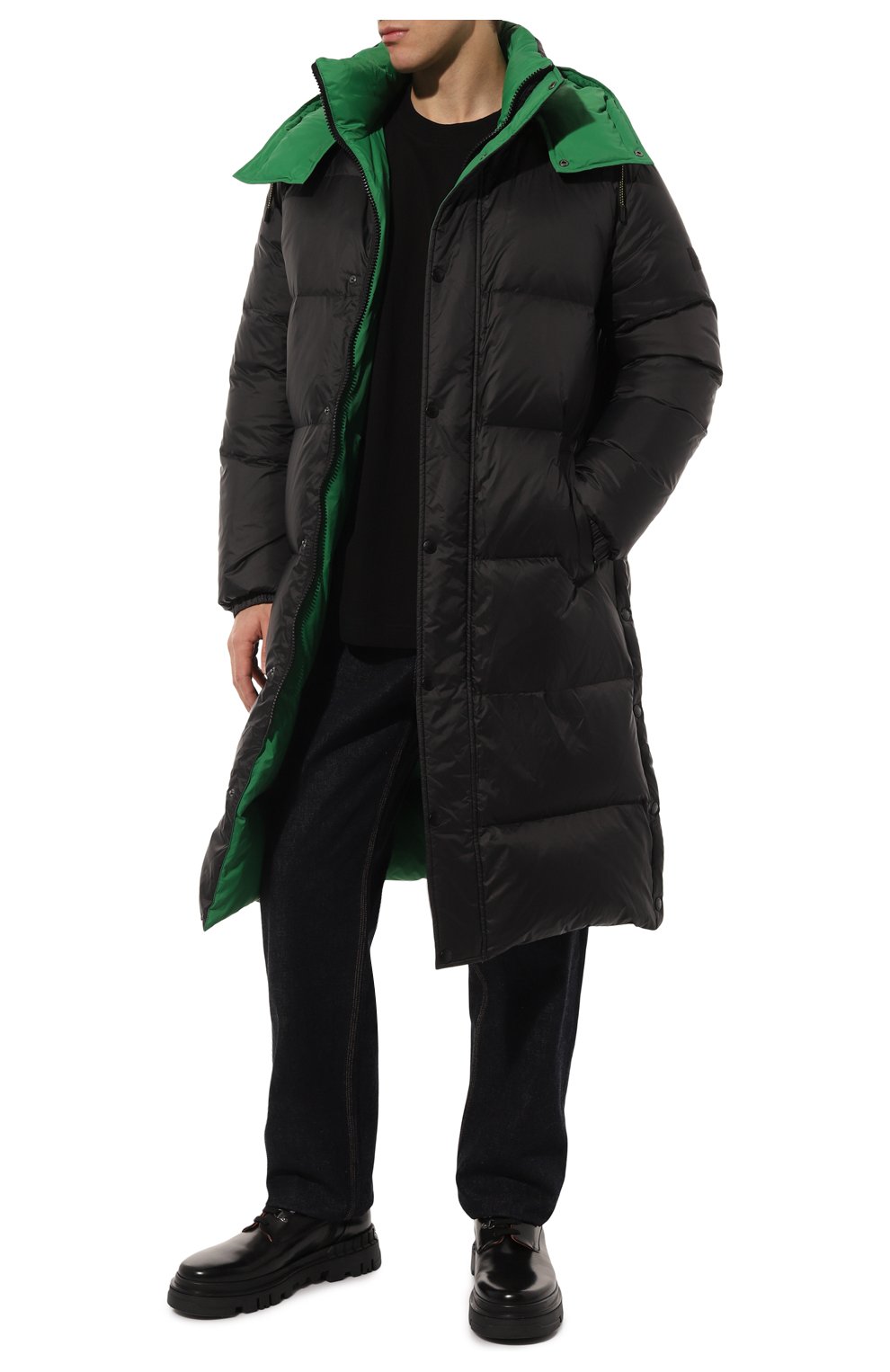 Vetements Black & Green Vagabond Sleeping Bag Puffer Coat