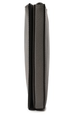 Мужская кожаная борсетка PRADA серого цвета, арт. 2VF024-9Z2-F0K44-MOO | Фото 4 (Размер: medium; Материал: Натуральная кожа)
