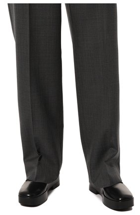 Мужские кожаные дерби PRADA черного цвета, арт. 2EG379-LVN-F0002-X021 | Фото 3 (Стили: Классический)