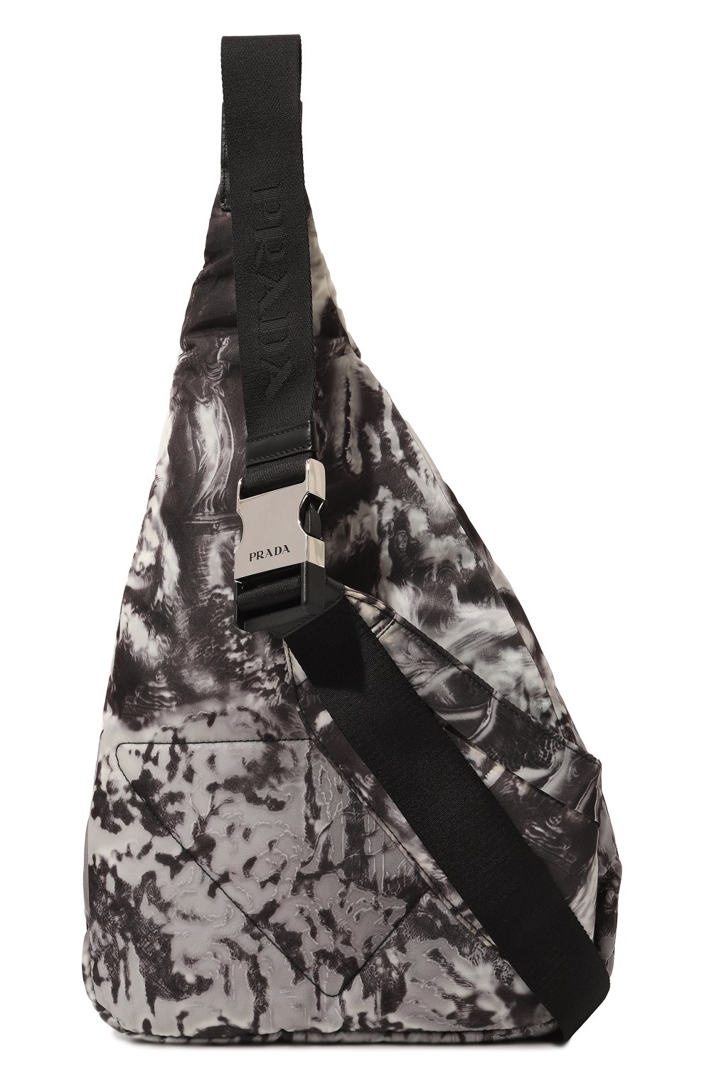 Мужской текстильный рюкзак PRADA серого цвета, арт. 2VZ092-2DXT-F0424-OOO | Фото 6 (Ремень/цепочка: На ремешке, На плечо; Стили: Кэжуэл; Размер: large)