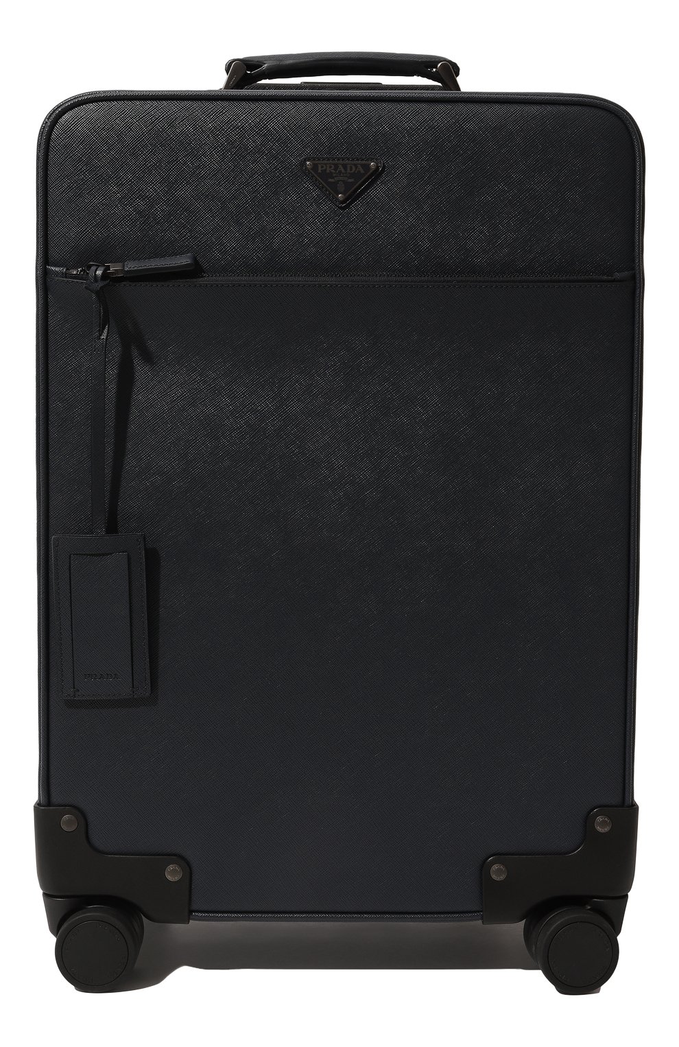Мужской кожаный дорожный чемодан PRADA темно-синего цвета, арт. 2VQ004-9Z2-F0216-OOK | Фото 7 (Материал: Натуральная кожа; Размер: large)