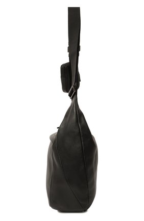 Мужская кожаная сумка PRADA черного цвета, арт. 2VH125-2DMF-F0002-OOO | Фото 4 (Размер: medium; Материал: Натуральная кожа; Ремень/цепочка: На ремешке)