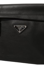 Мужская кожаная сумка PRADA черного цвета, арт. 2VH079-2BYA-F0002-OOL | Фото 3 (Материал: Натуральная кожа; Ремень/цепочка: На ремешке; Размер: small)