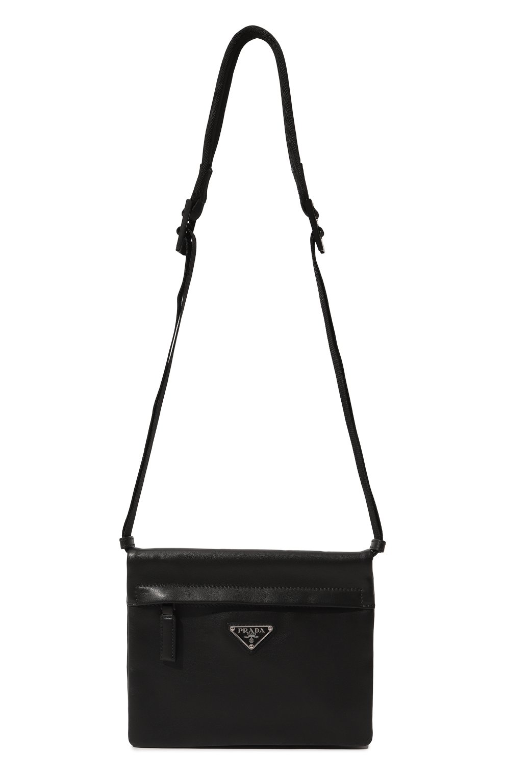 Мужская кожаная сумка PRADA черного цвета, арт. 2VH079-2BYA-F0002-OOL | Фото 5 (Материал: Натуральная кожа; Ремень/цепочка: На ремешке; Размер: small)