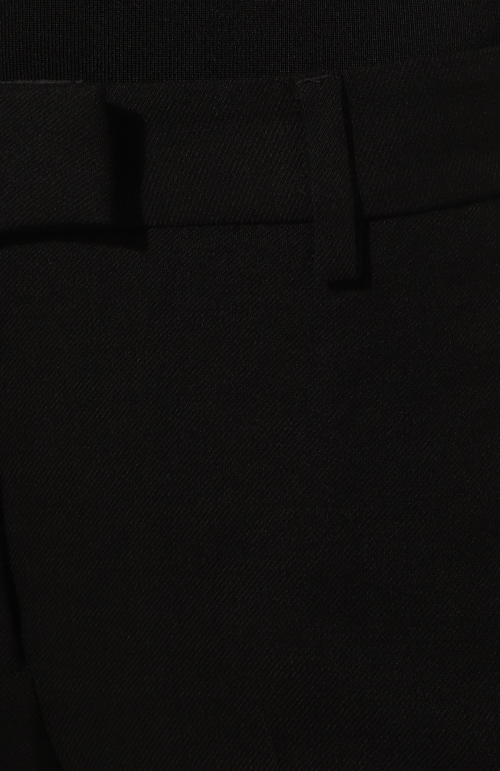 Женские брюки из шерсти и вискозы TRUSSARDI черного цвета, арт. 56P00379-1T006137 | Фото 5 (Длина (брюки, джинсы): Удлиненные; Материал внешний: Шерсть, Вискоза; Женское Кросс-КТ: Брюки-одежда; Силуэт Ж (брюки и джинсы): Расклешенные; Стили: Кэжуэл)