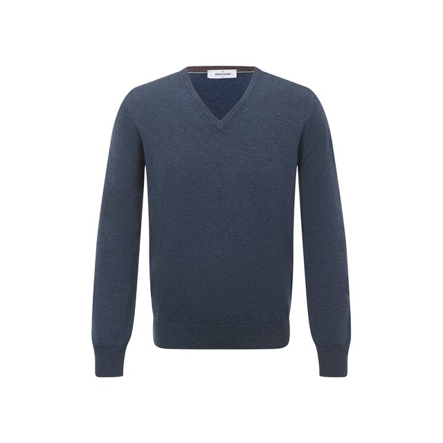 Пуловер из шерсти и кашемира Gran Sasso 55115/19691, цвет синий, размер 56