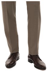Мужские кожаные дерби W.GIBBS темно-коричневого цвета, арт. 7255032/C0RTINA | Фото 3 (Мужское Кросс-КТ: Броги-обувь; Материал внутренний: Натуральная кожа; Стили: Классический)