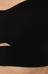 Женский бра-топ из вискозы AND THE BRAND черного цвета, арт. S23-TP021-1203-900 | Фото 5 (Кросс-КТ: Трикотаж; Материал внешний: Вискоза; Рукава: Без рукавов; Длина (для топов): Укороченные; Стили: Минимализм)