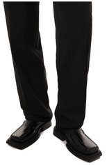 Мужские кожаные сапоги TRUSSARDI темно-серого цвета, арт. 77A00476-9Y099998 | Фото 3 (Материал внутренний: Натуральная кожа; Материал утеплителя: Без утеплителя; Подошва: Плоская; Мужское Кросс-КТ: Сапоги-обувь, Челси-обувь)