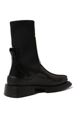 Мужские кожаные сапоги TRUSSARDI темно-серого цвета, арт. 77A00476-9Y099998 | Фото 5 (Материал внутренний: Натуральная кожа; Материал утеплителя: Без утеплителя; Подошва: Плоская; Мужское Кросс-КТ: Сапоги-обувь, Челси-обувь)