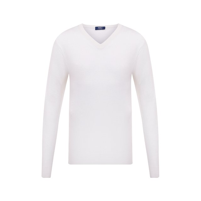 Пуловер из кашемира и шелка Fedeli белого цвета