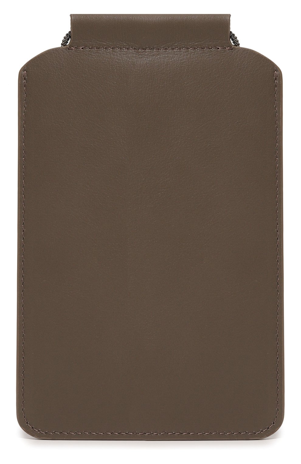 Кожаный чехол для iphone BRUNELLO CUCINELLI коричневого цвета, арт. MWHED2531 | Фото 4 (Женское Кросс-КТ: Кожа iPhone)