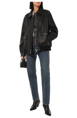 Женская кожаная куртка MAINLESS черного цвета, арт. LMJ22-01-01-BL | Фото 2 (Кросс-КТ: Куртка; Рукава: Длинные; Стили: Гранж; Материал внешний: Натуральная кожа; Длина (верхняя одежда): Короткие)
