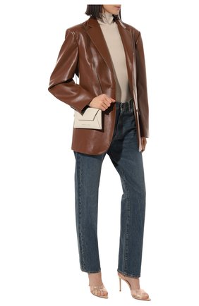 Женская сумка BRUNELLO CUCINELLI кремвого цвета, арт. MBHEDB1055 | Фото 7 (Сумки-технические: Сумки через плечо; Материал: Натуральная кожа; Размер: mini; Ремень/цепочка: На ремешке)