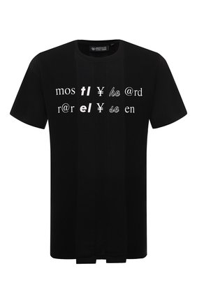 Мужская хлопковая футболка MOSTLY HEARD RARELY SEEN черного цвета, арт. MH08BB-T01 | Фото 1 (Рукава: Короткие; Длина (для топов): Стандартные; Стили: Гранж; Принт: С принтом; Материал внешний: Хлопок)