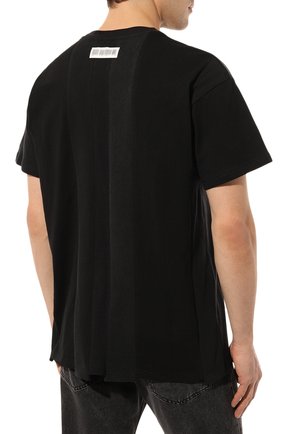 Мужская хлопковая футболка MOSTLY HEARD RARELY SEEN черного цвета, арт. MH08BB-T01 | Фото 4 (Рукава: Короткие; Длина (для топов): Стандартные; Стили: Гранж; Принт: С принтом; Материал внешний: Хлопок)