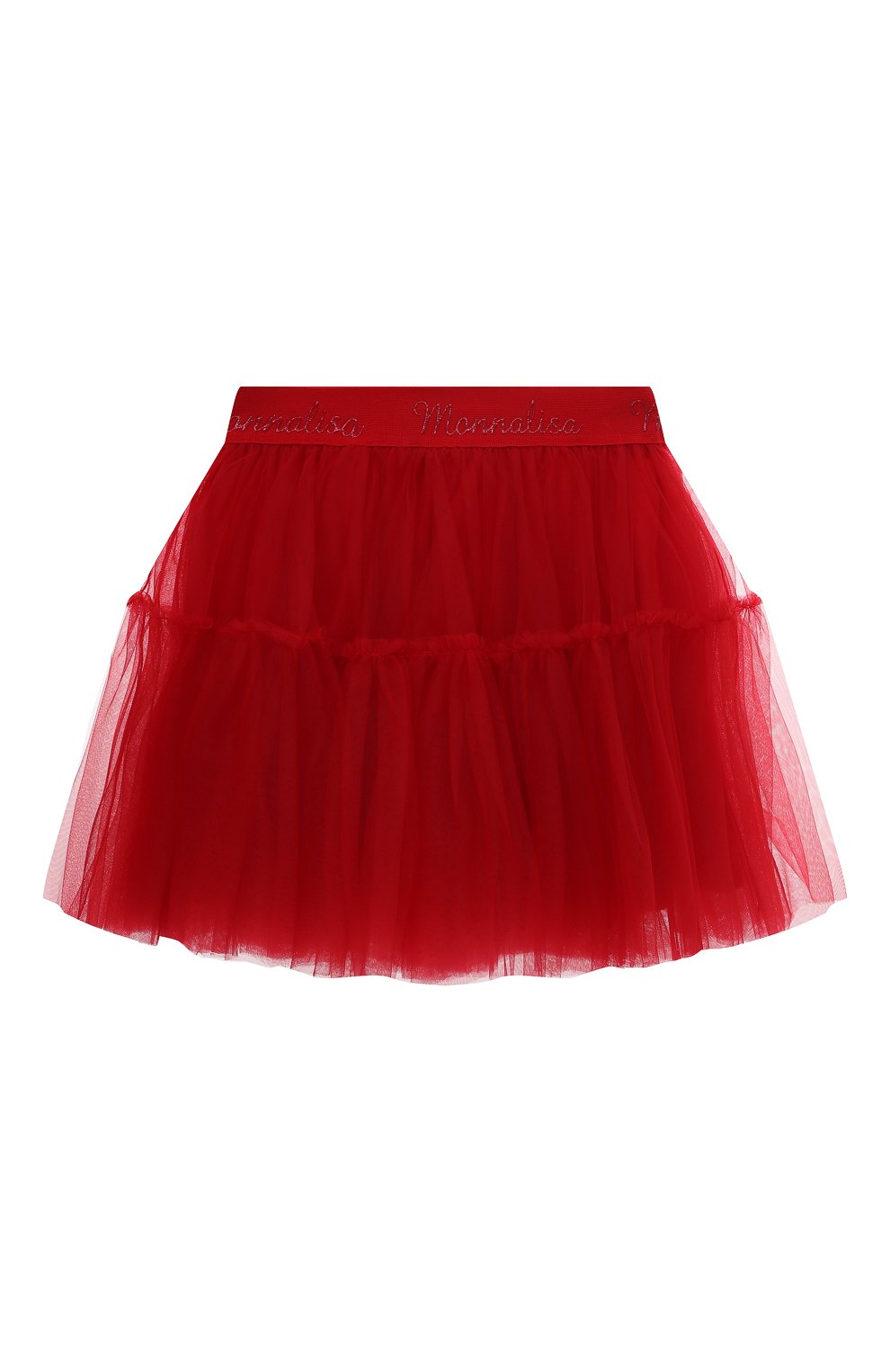 Детская юбка MONNALISA красного цвета, арт. 17AGON | Фото 1 (Случай: Вечерний; Материал внешний: Синтетический материал; Материал подклада: Хлопок)