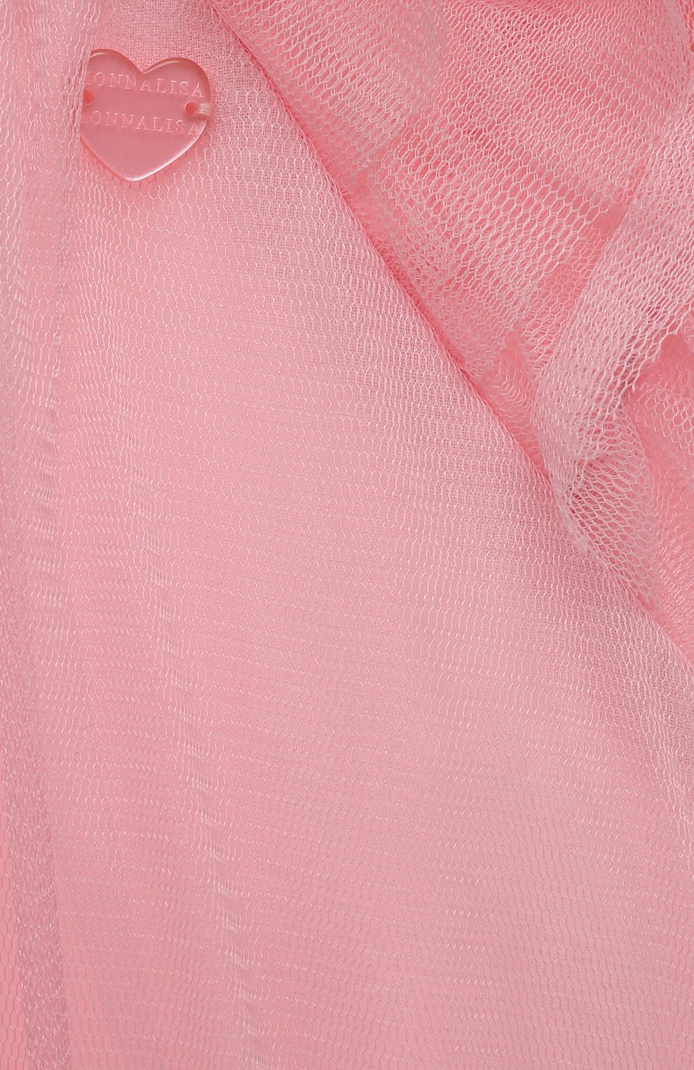 Детское платье MONNALISA розового цвета, арт. 17A902 | Фото 3 (Случай: Вечерний; Рукава: Короткие; Материал внешний: Синтетический материал; Девочки Кросс-КТ: Платье-одежда; Материал подклада: Хлопок)