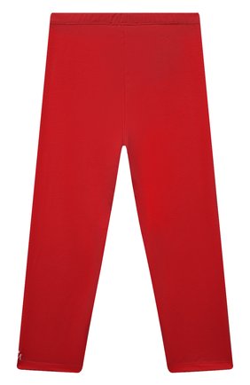 Детские хлопковые леггинсы MONNALISA красного цвета, арт. 17ALEG | Фото 1 (Девочки Кросс-КТ: Леггинсы-одежда; Материал внешний: Хлопок)