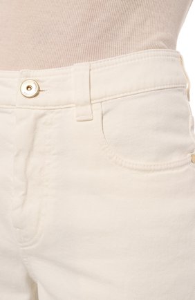 Женские джинсы BRUNELLO CUCINELLI черно-белого цвета, арт. MB057B1052 | Фото 5 (Кросс-КТ: Деним; Длина (брюки, джинсы): Стандартные; Материал внешний: Хлопок, Деним; Стили: Кэжуэл)