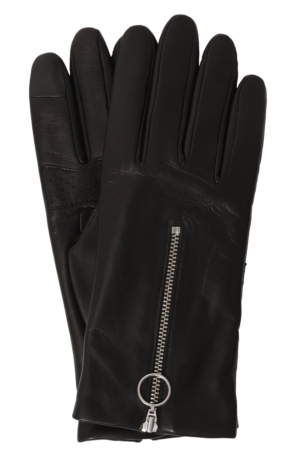 Мужские кожаные перчатки AGNELLE черного цвета, арт. JEANN0T/C100 | Фото 1 (Материал: Натуральная кожа; Мужское Кросс-КТ: Кожа и замша)
