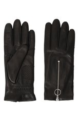 Мужские кожаные перчатки AGNELLE черного цвета, арт. JEANN0T/C100 | Фото 2 (Материал: Натуральная кожа; Мужское Кросс-КТ: Кожа и замша)