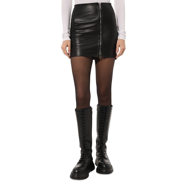 фото Кожаная юбка dondup