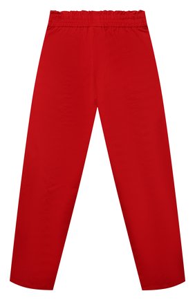 Детские хлопковые брюки MONNALISA красного цвета, арт. 17A400 | Фото 2 (Случай: Повседневный; Материал внешний: Хлопок)