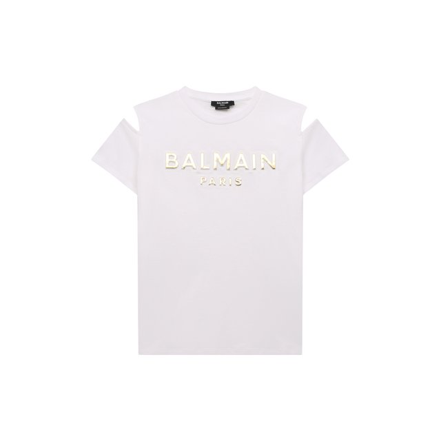 Хлопковая футболка Balmain BS8A11