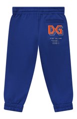 Детские хлопковые джоггеры DOLCE & GABBANA синего цвета, арт. L4JPHB/G7HLT/2-6 | Фото 2 (Материал внешний: Хлопок; Мальчики Кросс-КТ: Джоггеры-одежда)
