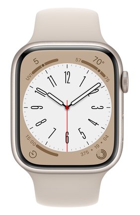 Мужского смарт-часы apple watch series 8 gps 45mm starlight aluminum case with starlight sport band m/l APPLE  цвета, арт. MNUQ3LL/A | Фото 2