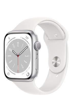 Смарт-часы Apple Watch Series 8 GPS 45mm Silver Aluminum Case with White Sport Band M/L | Фото №1
