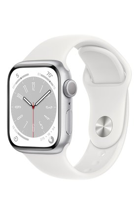 Смарт-часы Apple Watch Series 8 GPS 41mm Silver Aluminum Case with White Sport Band M/L | Фото №1