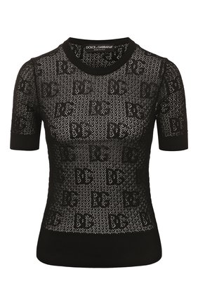 Женский пуловер из вискозы DOLCE & GABBANA черного цвета, арт. FXD70T/JAIEK | Фото 1