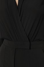 Женский комбинезон PATRIZIA PEPE черного цвета, арт. 8T0020_A6F5 | Фото 5 (Длина (брюки, джинсы): Удлиненные; Рукава: Длинные; Случай: Повседневный; Материал внешний: Синтетический материал, Вискоза; Женское Кросс-КТ: Комбинезон-одежда; Стили: Кэжуэл)