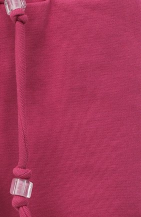 Женские хлопковые шорты DONDUP фуксия цвета, арт. F436/KF0210D/002 | Фото 5 (Женское Кросс-КТ: Шорты-одежда; Длина Ж (юбки, платья, шорты): Мини; Материал внешний: Хлопок; Стили: Романтичный)