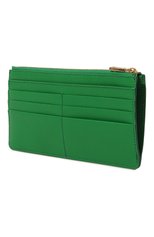 Женский кожаный футляр для кредитных карт DOLCE & GABBANA зеленого цвета, арт. BI1265/A1001 | Фото 2 (Материал: Натуральная кожа)