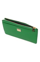 Женский кожаный футляр для кредитных карт DOLCE & GABBANA зеленого цвета, арт. BI1265/A1001 | Фото 3 (Материал: Натуральная кожа)