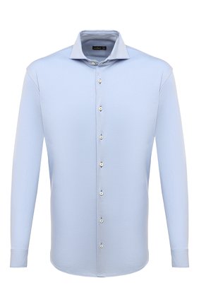 Мужская хлопковая рубашка VAN LAACK голубого цвета по цене 32800 руб., арт. PER-L/180031 | Фото 1
