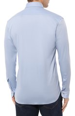 Мужская хлопковая рубашка VAN LAACK голубого цвета, арт. PER-L/180031 | Фото 4 (Манжеты: На пуговицах; Рукава: Длинные; Рубашки М: Regular Fit; Воротник: Акула; Случай: Повседневный; Длина (для топов): Стандартные; Материал внешний: Хлопок; Принт: Однотонные; Стили: Кэжуэл)