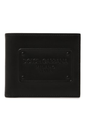 Мужской кожаное портмоне DOLCE & GABBANA черного цвета, арт. BP1321/AG218 | Фото 1 (Материал: Натуральная кожа)
