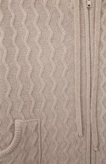 Детский кашемировая толстовка GIORGETTI CASHMERE светло-бежевого цвета, арт. MB1800/ZIP/2A-6A | Фото 3 (Материал внешний: Шерсть, Кашемир; Рукава: Длинные; Девочки Кросс-КТ: Толстовка-одежда)
