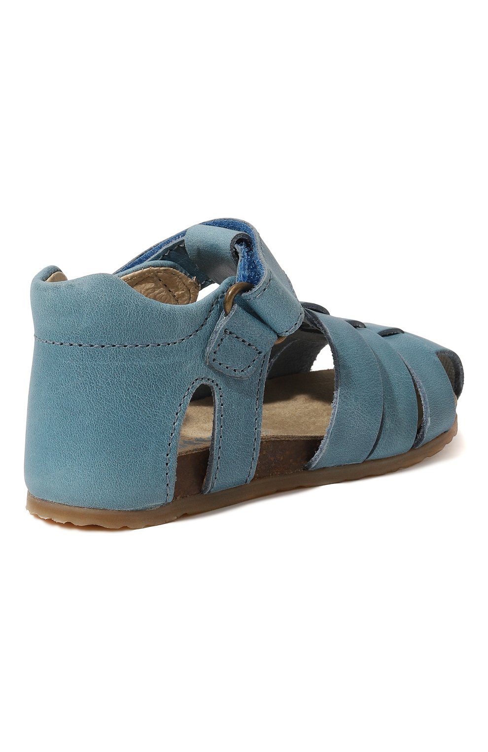 Детские кожаные сандалии FALCOTTO голубого цвета, арт. 1500736/01/20 | Фото 3 (Материал внутренний: Натуральная кожа)