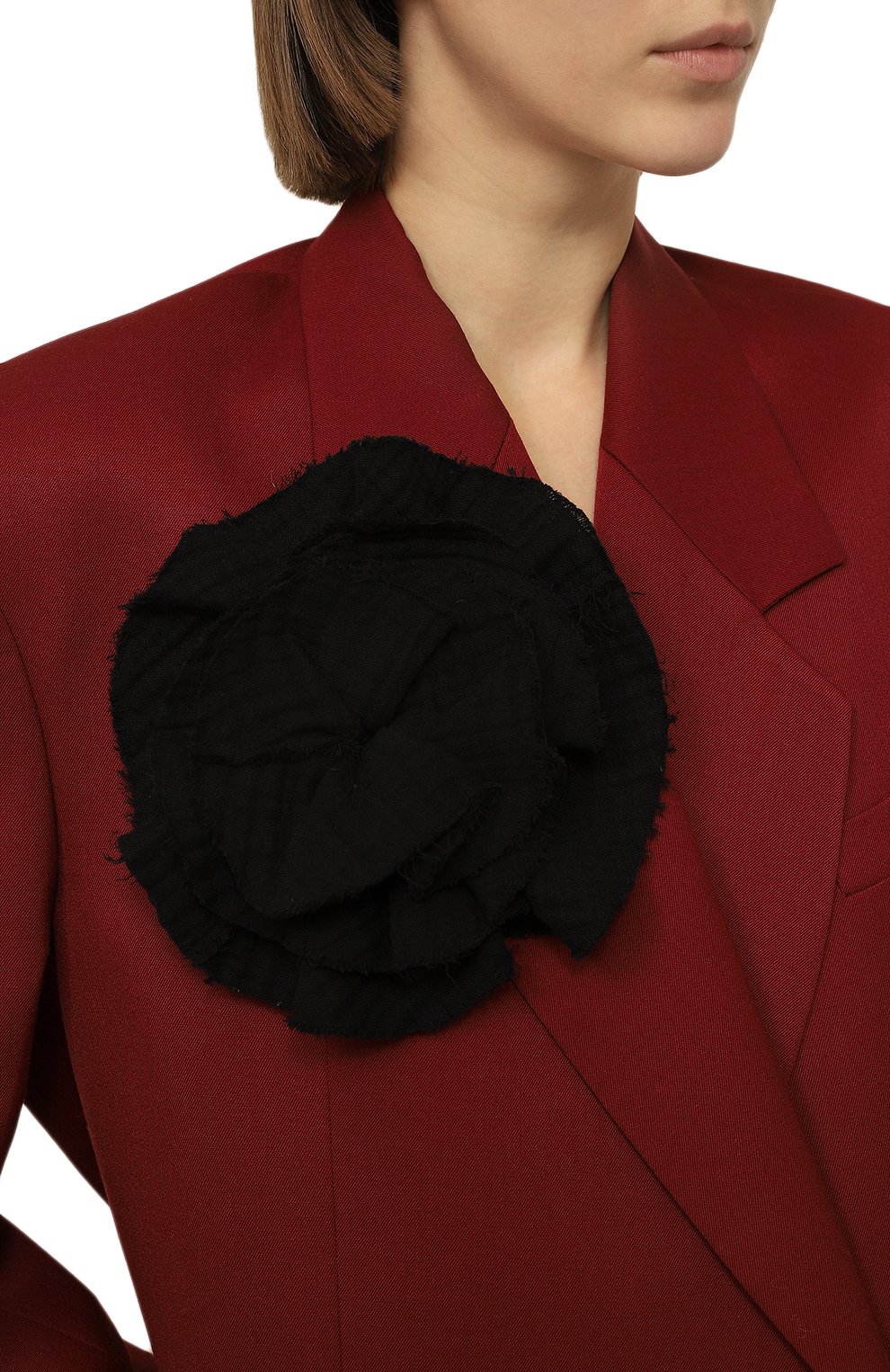 Женская брошь VIKA GAZINSKAYA черного цвета, арт. W23-BROOCHE-1-100 | Фото 2 (Материал: Текстиль)