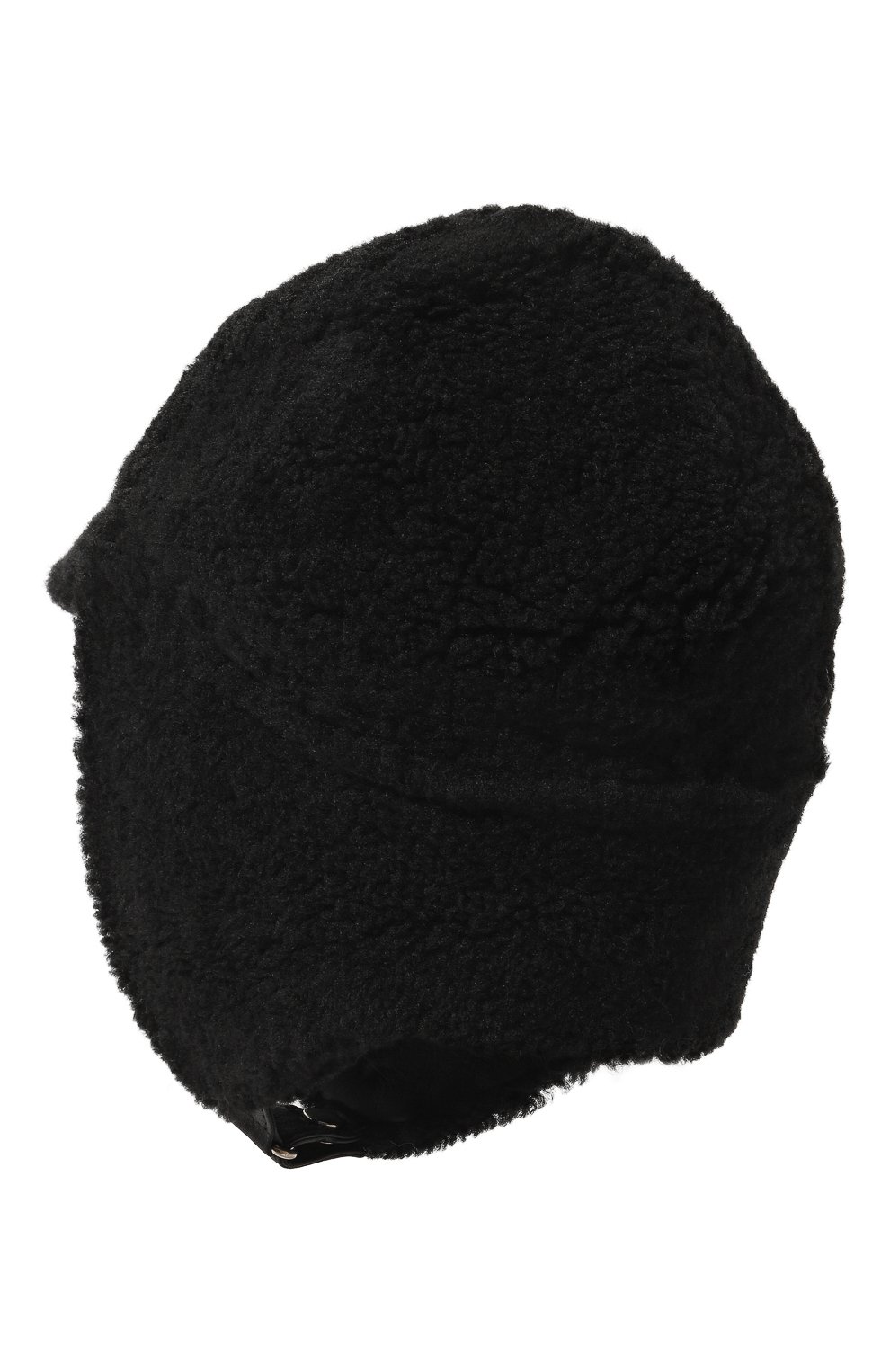 Детского шапка со съемными ушками YVES SALOMON ENFANT черного цвета, арт. 23WEA602XXMECL | Фото 2
