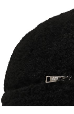 Детского шапка со съемными ушками YVES SALOMON ENFANT черного цвета, арт. 23WEA602XXMECL | Фото 5